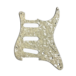 Allparts PG-0552-65 11-Hole Pickguard for Stratocaster® - Parchment Pearloid 4-ply (PP/P/B/P) .100