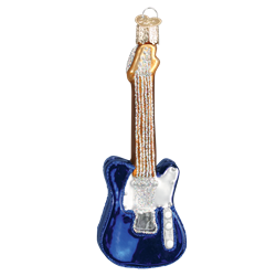 Old World Christmas Electric Guitar Ornament - Blue