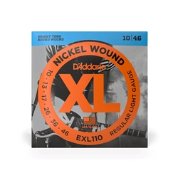 D'Addario EXL110 Regular Light Gauge Nickel Wound Electric Guitar Strings 10-46