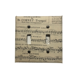 Custom 2x Light Switch Cover - Cornet Sheet Music