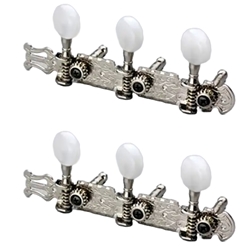 Allparts TK-0778-001 Classical Plank Nickel Tuning Keys, Pearl